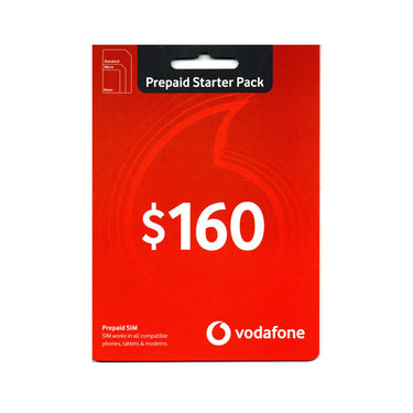 Vodafone PrePaid $160 Starter Pack - 185 Day Sim Card